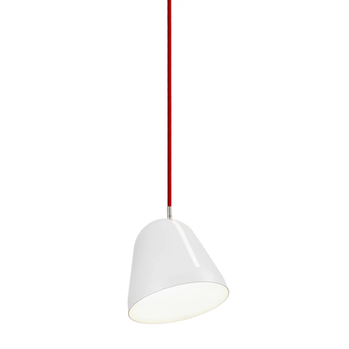 Tilt stor pendel hvid/hvid/rød - Nyta fra Lampemesteren.dk